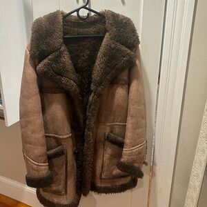 Straitjac vintage lamb wool coat. Bought in late 1980s